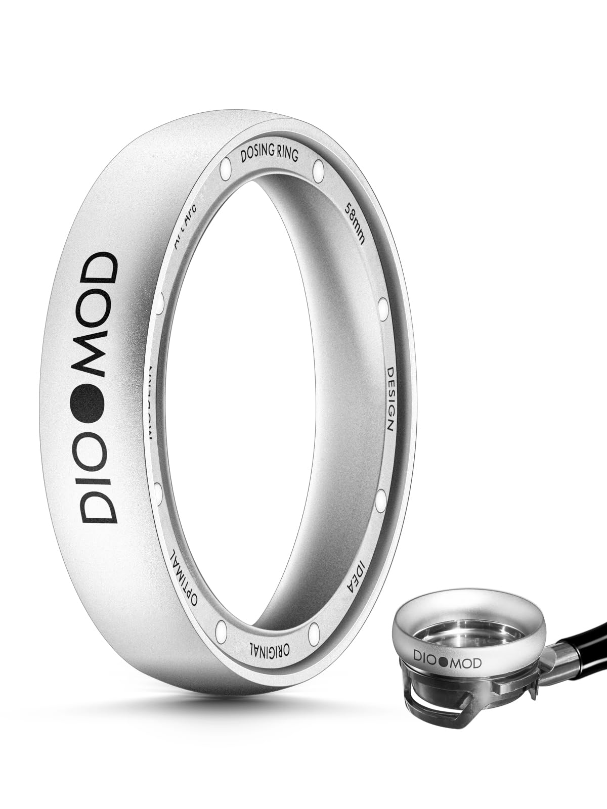 58mm Magnetic Dosing Funnel, Espresso Dosing Ring with 8 Magnets, Aluminum Portafilter Funnel Compatible with 58mm Portafilter