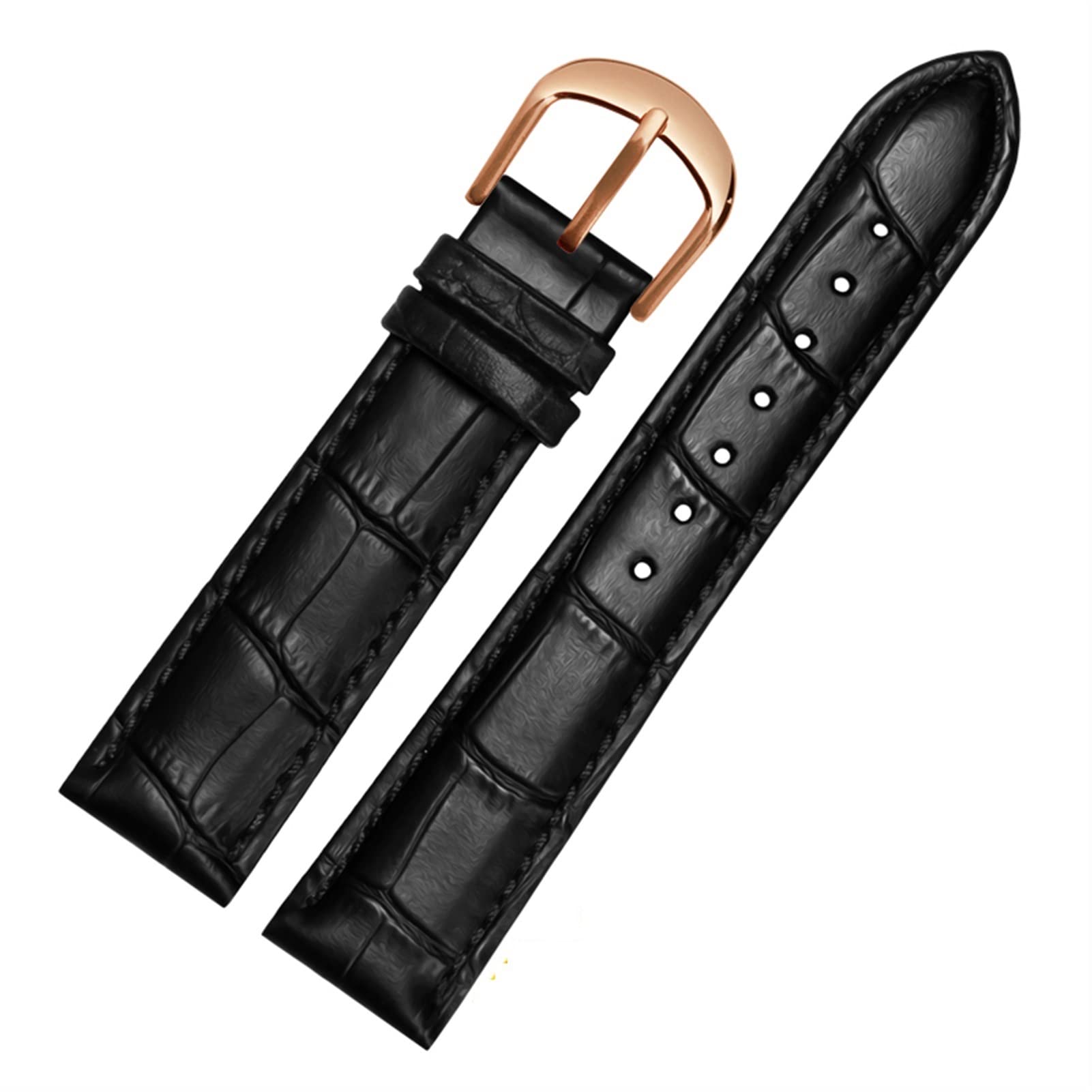 Cinturini, Cinturini for Donna for Orologi con Cinturino in Vera(Black Rosegold,20mm)
