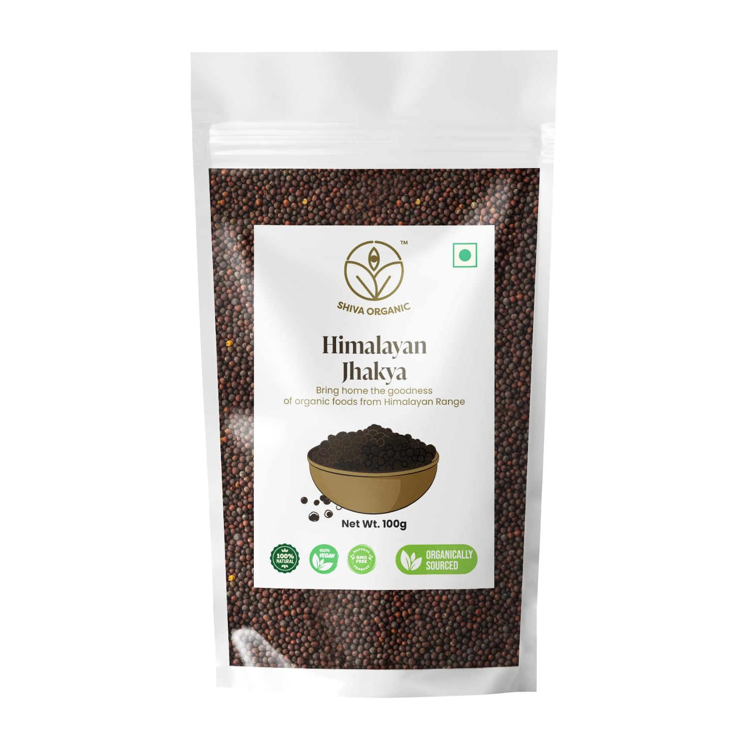 Shiva Organic Himalayan Jakhya Wild Mustard Seeds from Uttarakhand, 400g (14.11 oz)