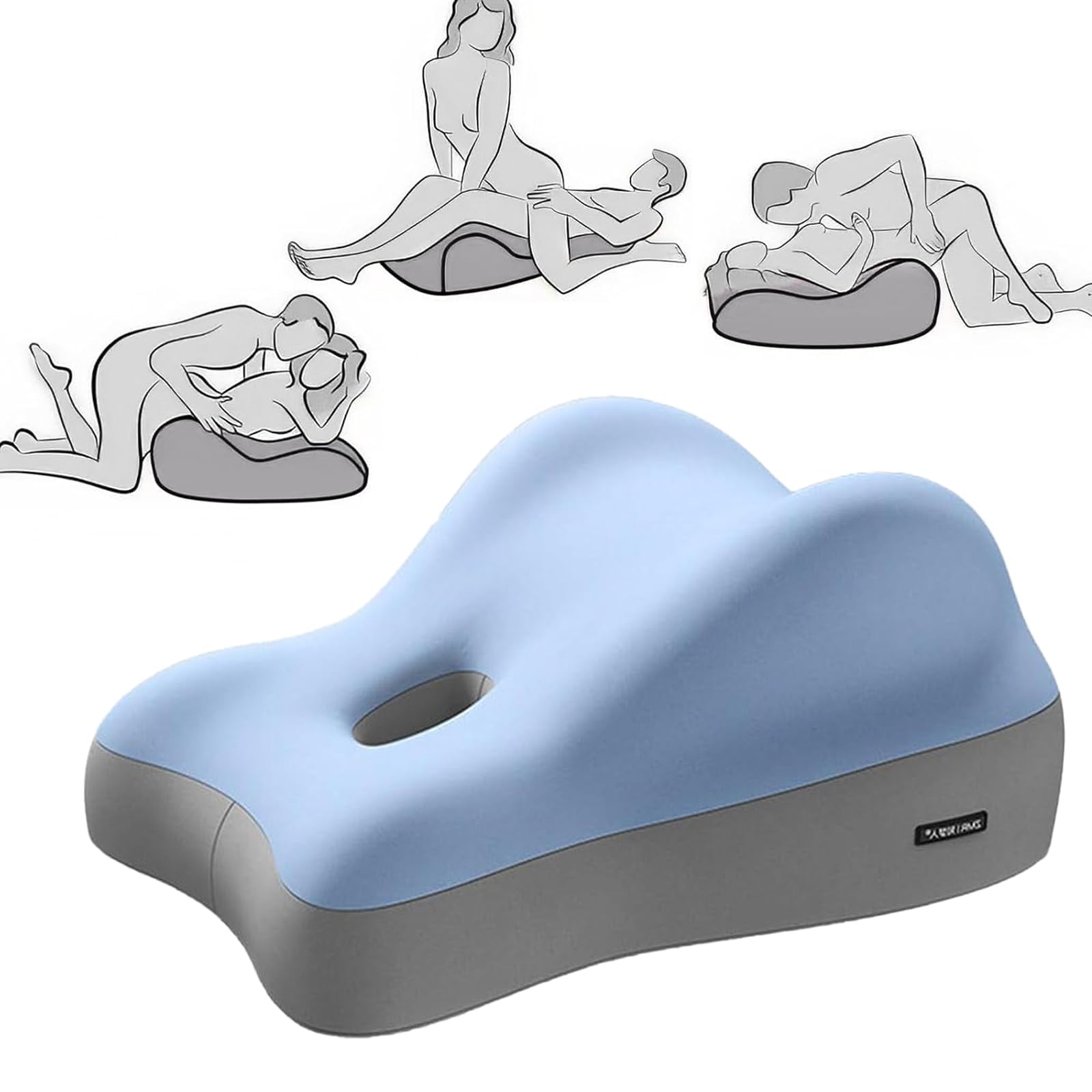 Générique Oreillers pour Couples – Coussin Jambes Ergonomique Mémoire de Forme, Cuddle Pillow for Couples, Soulage la Pression, Soutien Lombaire et Confort pour Position Assise ou Allongée (Bleu)