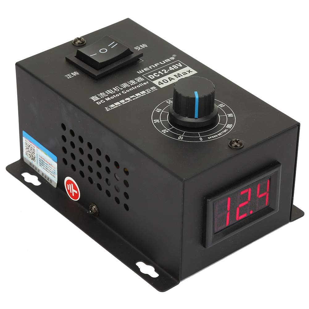 Hyuduo Dc 12V ~ 48V 40A Velocidad Del Gobernador Del Motor Del Cepillo, Módulo De Control Controlador Eléctrico, Kit De Generador De Control De Velocidad Variable,Otra Automatización Industrial