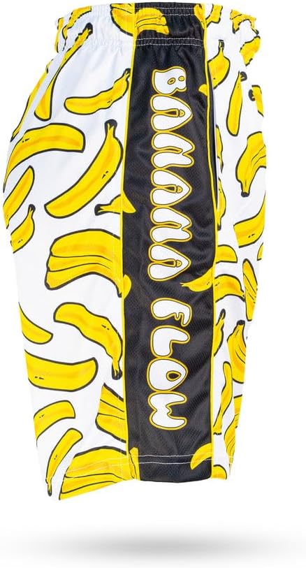 Flow Society Banana Flow Boys Mid-Length Shorts - Athletic - Basketball - Baseball - Hockey - Football - Lacrosse - White - Image 2