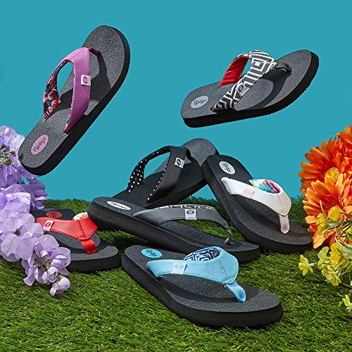 Image of Floopi Flip Flops for Women Flat Yoga Mat Thong Womens Sandals Ladies Beach Sandals with Indoor & Outdoor Anti Skid Soles
