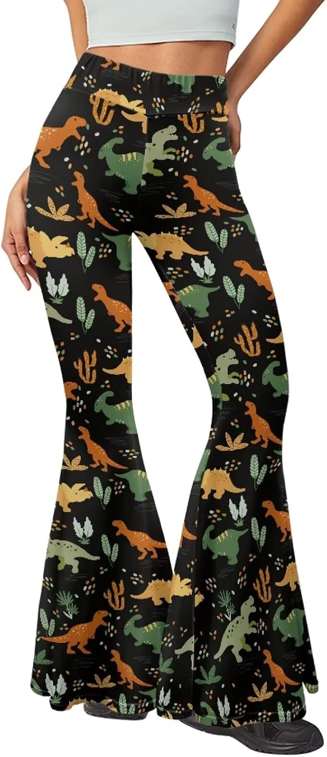 SYtrade Women's Flare Yoga Pants Elastic Waist Bell Bottom Pants Yoga Leggings