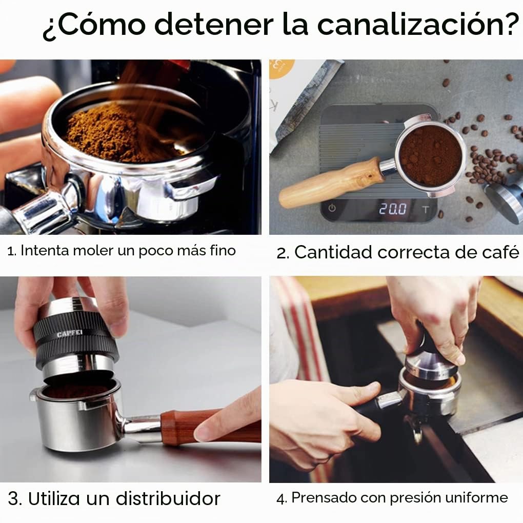 Portafiltro sin fondo 54 mm Compatible Sage/Breville Barista 870/878/880, asa de madera