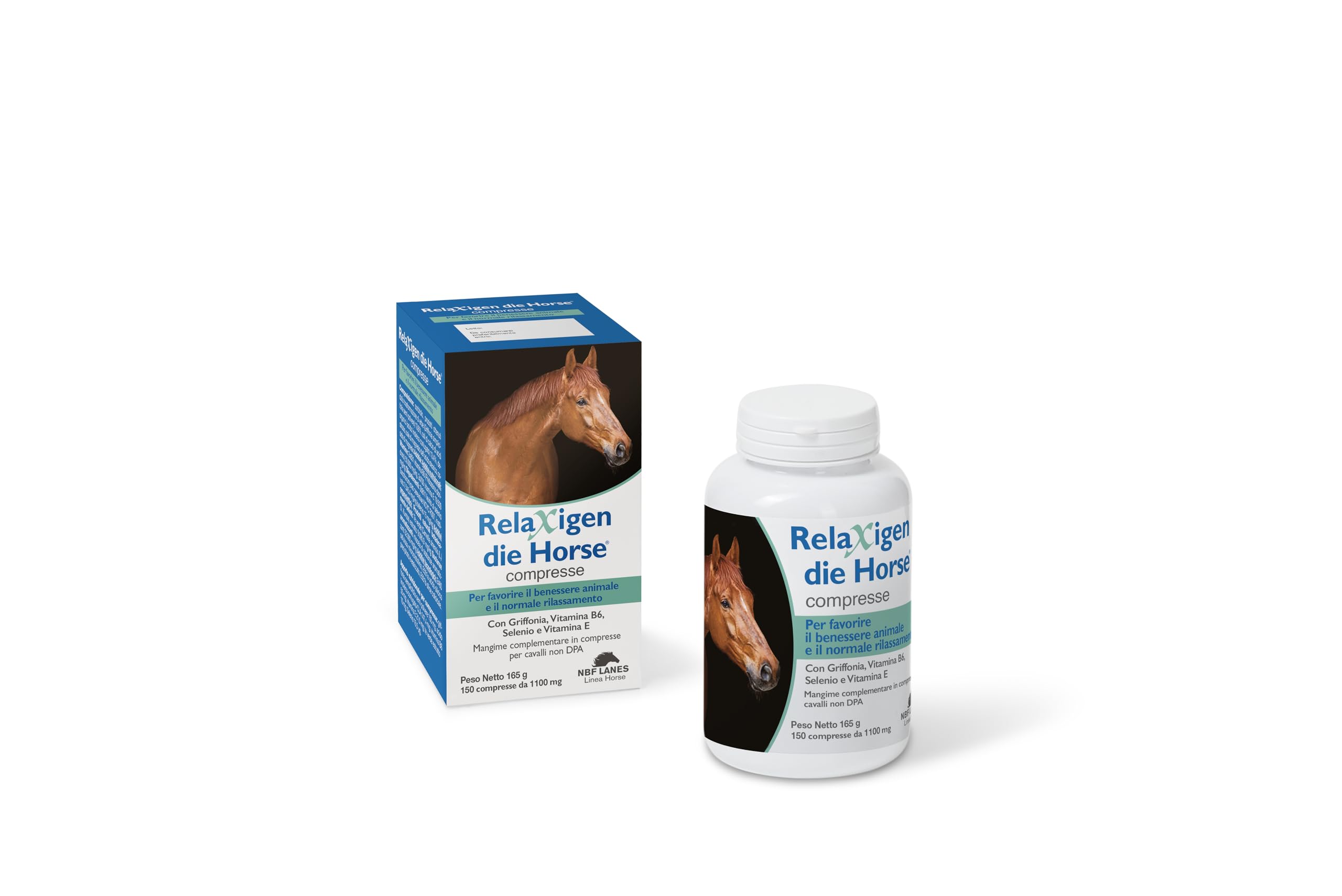 NBF Lanes | Relaxigen Die Horse - Supporto Antistress con Griffonia, Vitamina B6 e Selenio