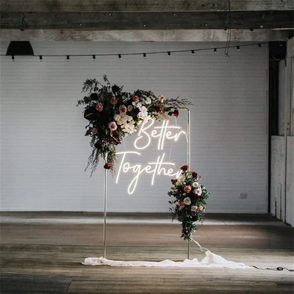 TUXCAXI Customizable Neon Sign Neon Wedding Sign Easy To Hook Bedroom Large Size Wall Decor Touching LED Experience Is Power