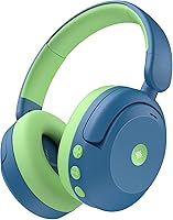 iClever BTH20 Kids ANC Headphones: 60H Playtime, 80dBA Safe Volume, Bluetooth 5.4, Fast Charge, Durable for Travel & Airplane - Blue
