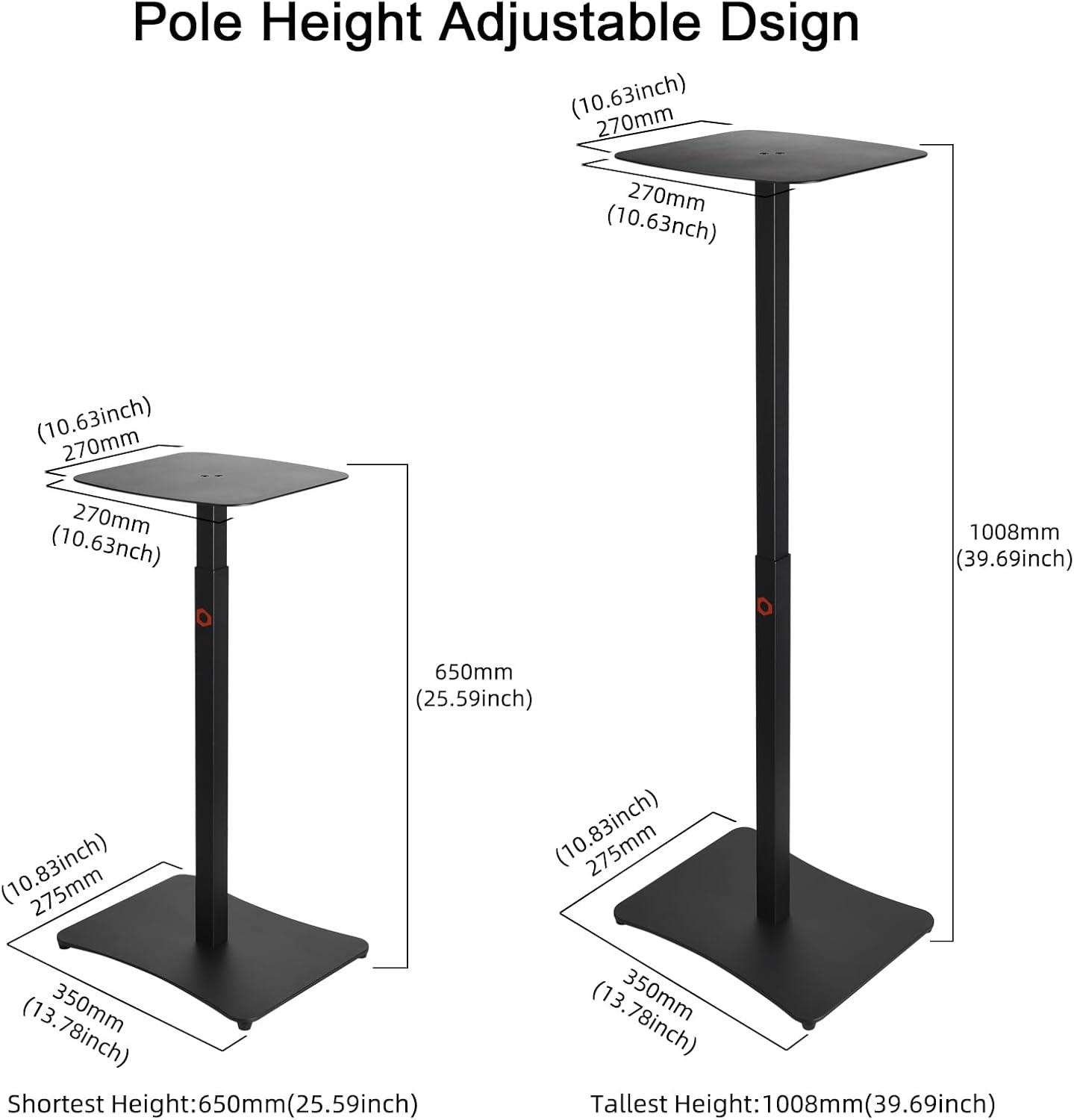 Speaker Stand for JBL Partybox Encore Essential/Partybox Encore 2 Stand,for JBL Boombox 4/PartyBox Encore Floor Stand Height Adjustable Carbon Steel Bracket Base(Single)