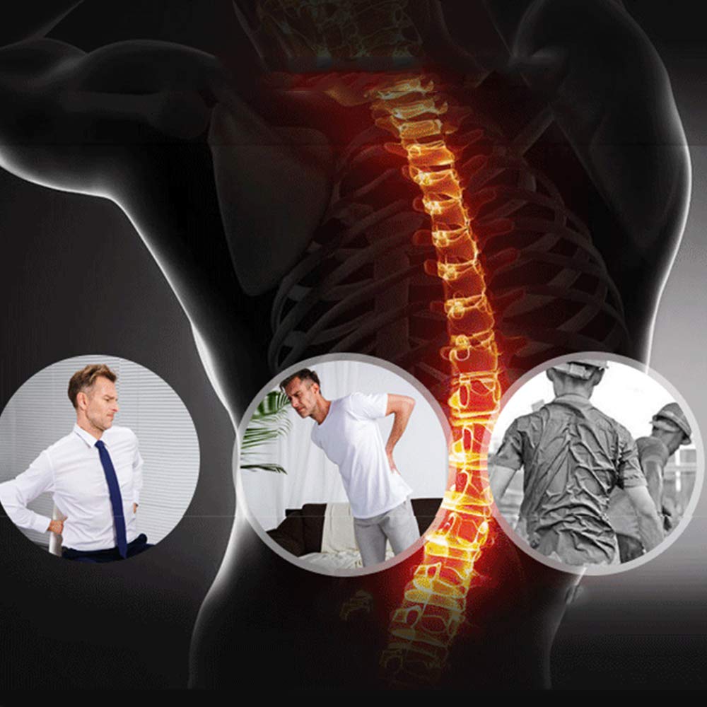 Faja Lumbar para Espalda, Cinturón de Soporte Lumbar Ayuda a Aliviar Dolor y Lesiones, Ciática, Hernia de Disco etc, Faja Lumbar Deportiva para Hombre y Mujer,XXL