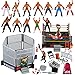 JDS Toy Store 32-Piece Mini Wrestling Playset with Action Figures and Accessories - Kids Toy with Realistic Wrestlers - 2 Rings Included