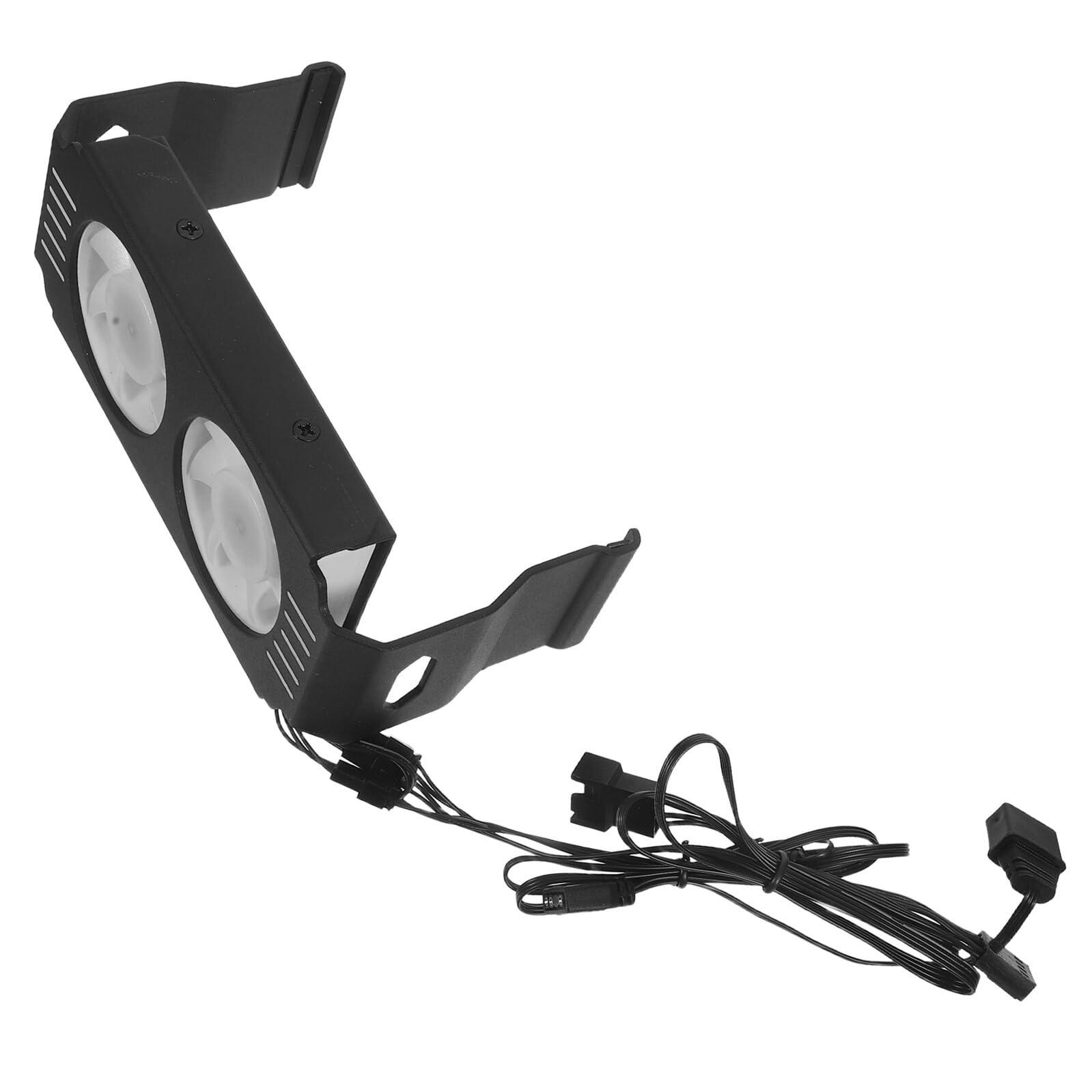 Tofficu Enfriador de Ram Pwm con Ventiladores Argb Dobles, Disipador de Calor Metálico para Módulos de Memoria Ram, Velocidad 1000-4500rpm, Adecuado para Sesiones de Trabajo y Juegos
