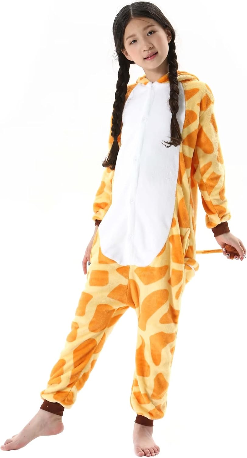 DarkCom Kids Animal Onesie,Women and Mens Cosplay Giraffe Onesie Halloween Costume Christmas Pajamas Sleepwear - Image 3