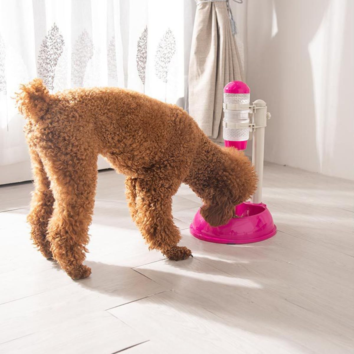 jojofuny Alimentador Automático y Cuenco Desmontable de 500ml para Mascotas Dispensador de Agua de PP y PVC Adecuado para Perros y Gatos