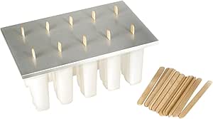 Fox Run 50302 Frozen Popsicle Maker Ice Pop Mold with 24 Popsicle Sticks