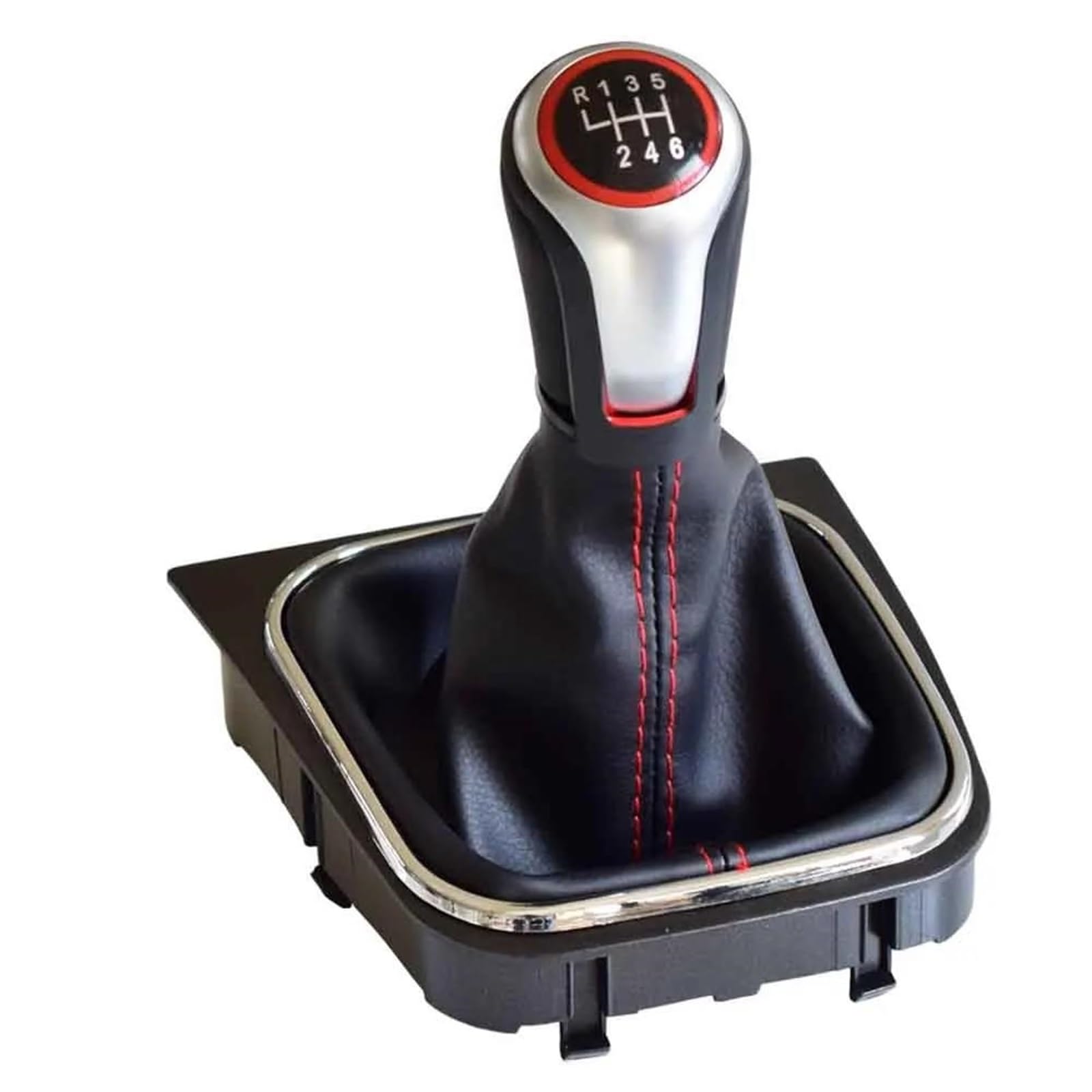 FSOZDBBPL Automotive Parts 5/6 Speed Gear Shift Shifter Knob Lever Gaiter Boot Cover Collar for Golf A5 MK5 GTI GTD R32 for Scirocco(6 Speed)