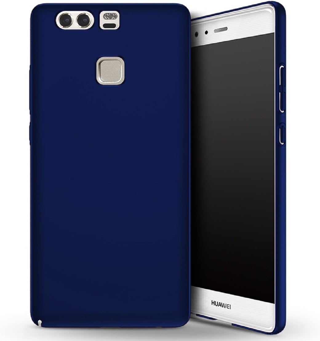 Apanphy HUAWEI P9 Case [Ultra Slim] [Hard Silky] [Scrub Shell] [Full Protection] [Rear Skin Feel] Cover For HUAWEI P9 Blue