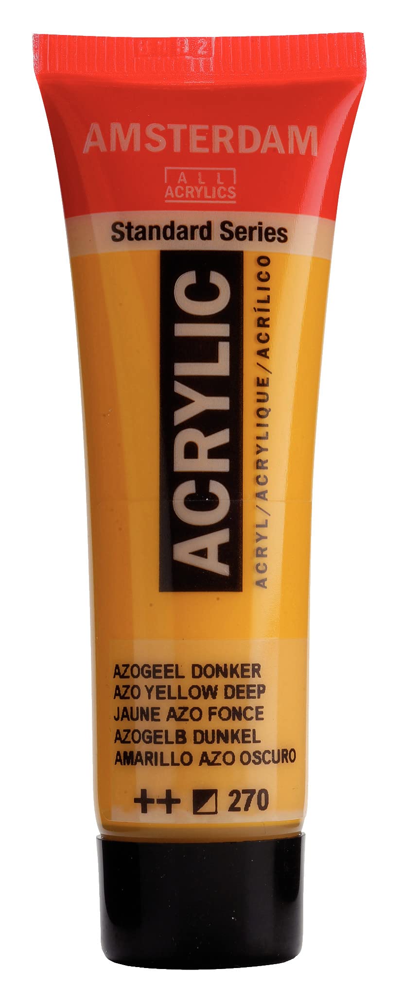Amsterdam Standard Series Acrylic Paint - Azo Yellow Deep 270 20 ml Tube - Lightfast Semi-Opaque - Versatile Medium Viscosity Satin Finish