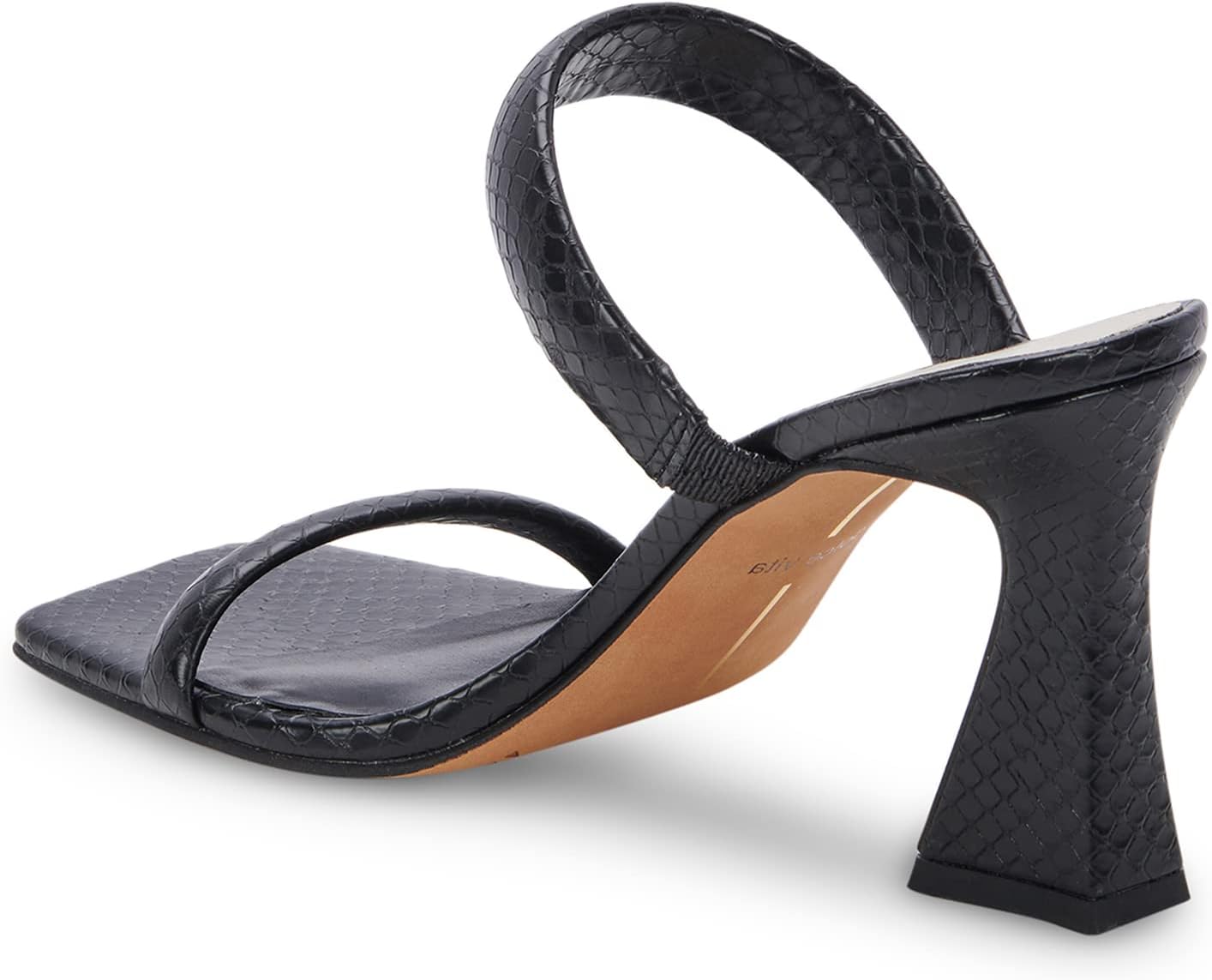 Dolce Vita Women's Novah Two Strap, Black Embossed Stella, 7.5