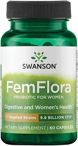Swanson FemFlora - Suplemento probiótico femenino - Probióticos para mujeres - Apoya la flora de la boca, el tracto gastrointestinal y la vagina - 9