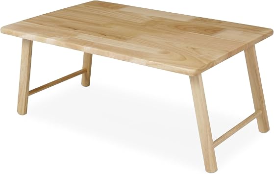 PJ Wood Folding Laptop Desk Tray, Lightweight Portable Table for Bed or Couch Computer Work, Eating at Home, Small Spaces, 24 Inch, Natural