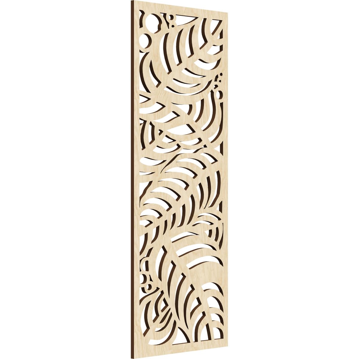 15 3/8"W x 39 3/8"H x 3/8"T Mills Decorative Fretwork Wood Wall Panels, Birch