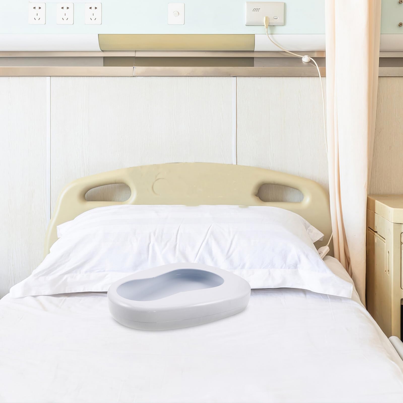 Padella per Letto in Ferro Portatile, Design Ergonomico per Pazienti Anziani Allettati, Adatta per Assistenza Domiciliare degli Anziani