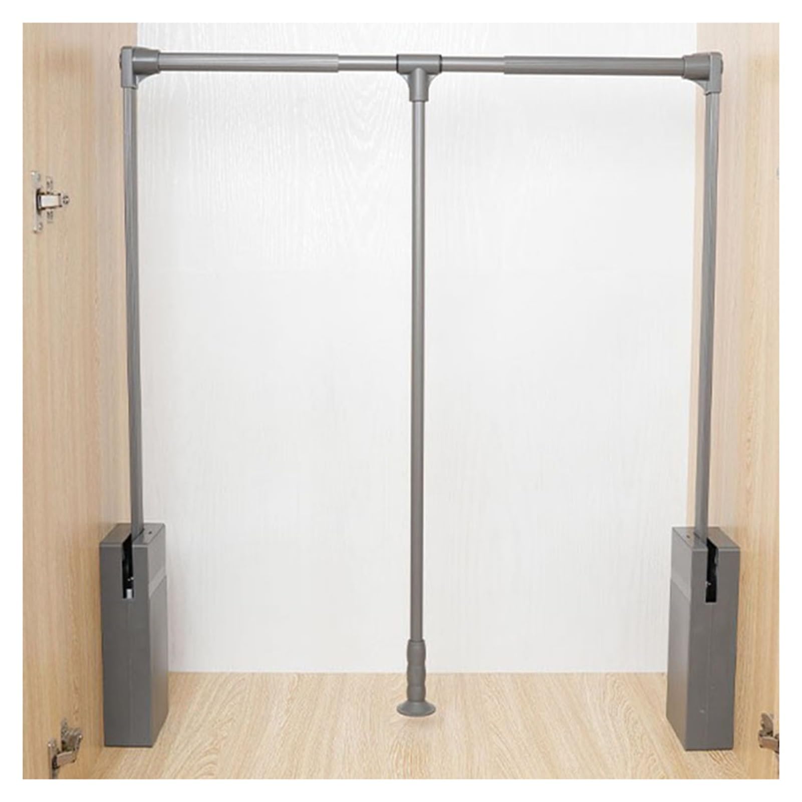AYCDL Pull Down Closet Rod,Adjustable Pull Down Closet Rod, 20.07''-47.63'' Hanging Clothes Rack, 33lbs Capacity, Durable Aluminum Alloy with Damping Buffer, Fits 510,One Color-For 660~890mm openings