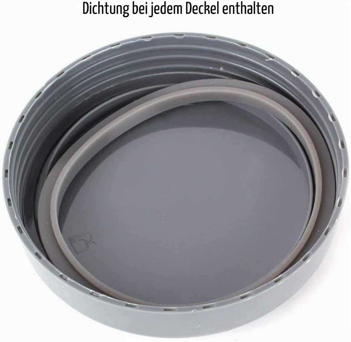 Wiederverschließbare Flip-Top Becherdeckel für NutriBullet Mixer 32/24/510.3 g Becher – Grau, Polypropylen, Spülmaschinenfest, BPA-frei