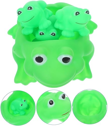 KESYOO 4pcs Frog Bath for Soft Vinyl Swimming Bath Playthings for Adorable Animal Shower for Fun Water Play and Parent Bonding