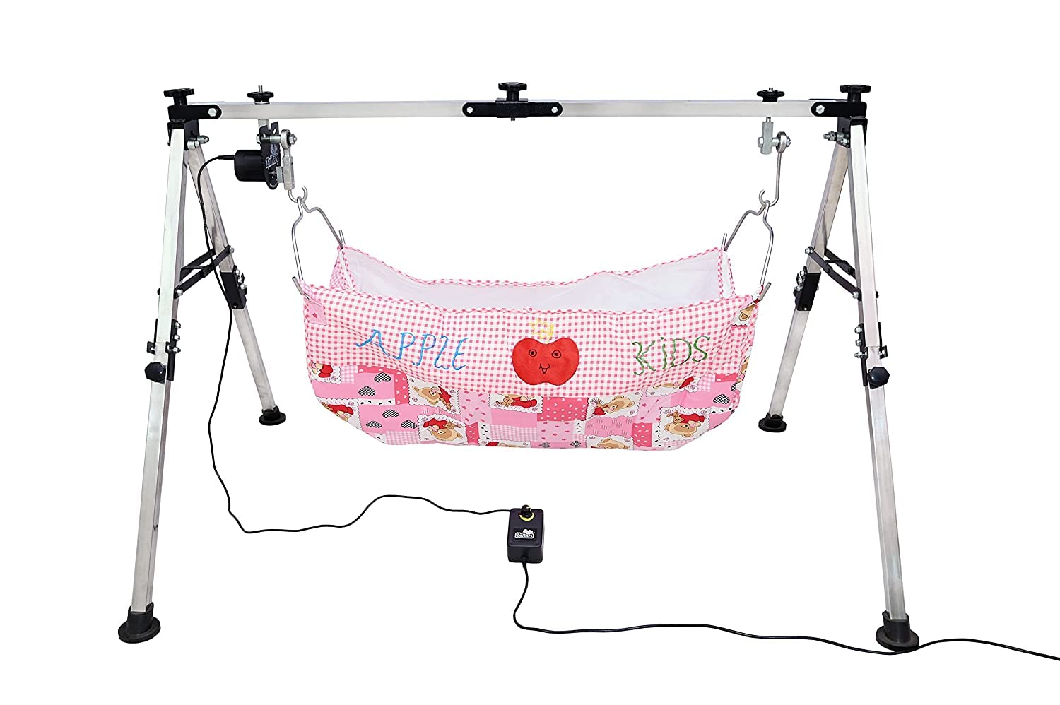 SysQor Automatic Cradle Kit with Cloth Zoli with Mosquito Net for New Born Baby (Recommended Age 0-2 Year)