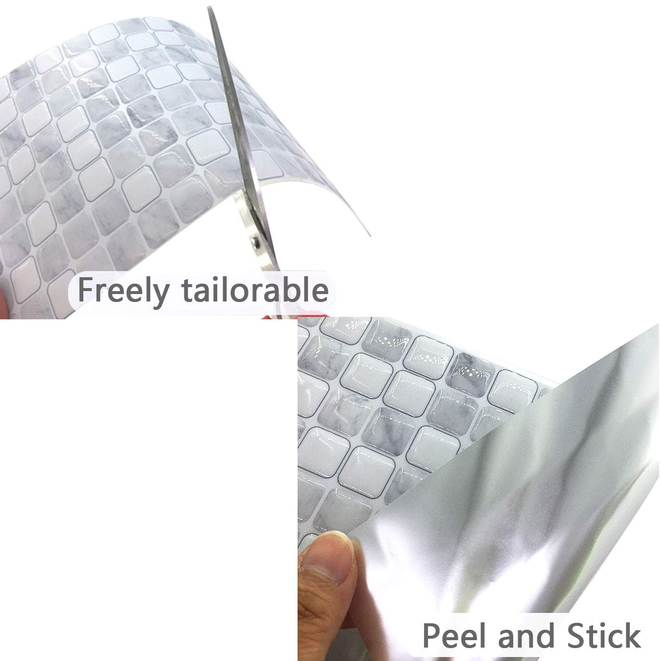 Yoillione 3D Effect Peel and Stick Wall Tiles for Kitchen and Bathroom