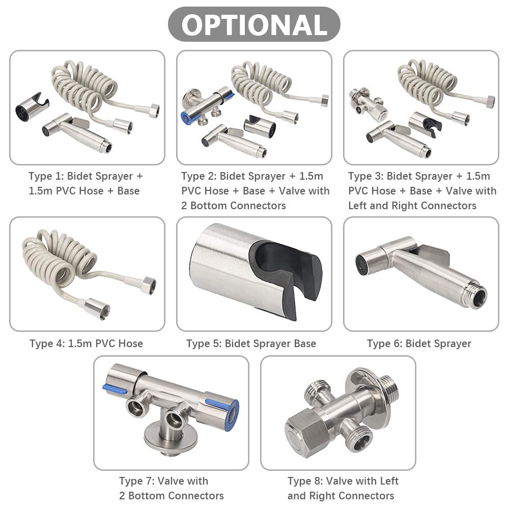 Wall Base for Handheld Bidet Sprayer Stainless Steel PP Holder for Cloth Diaper Sprayer Bathroom Shower Head Bracket — view 2