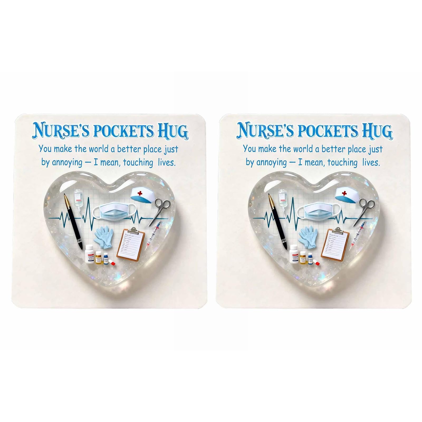 Hsyzygian B Nurse Hug Acrylic Motivational Souvenir Portable Inspirational Card For Irthdays And Anniversaries Nurse Love Card