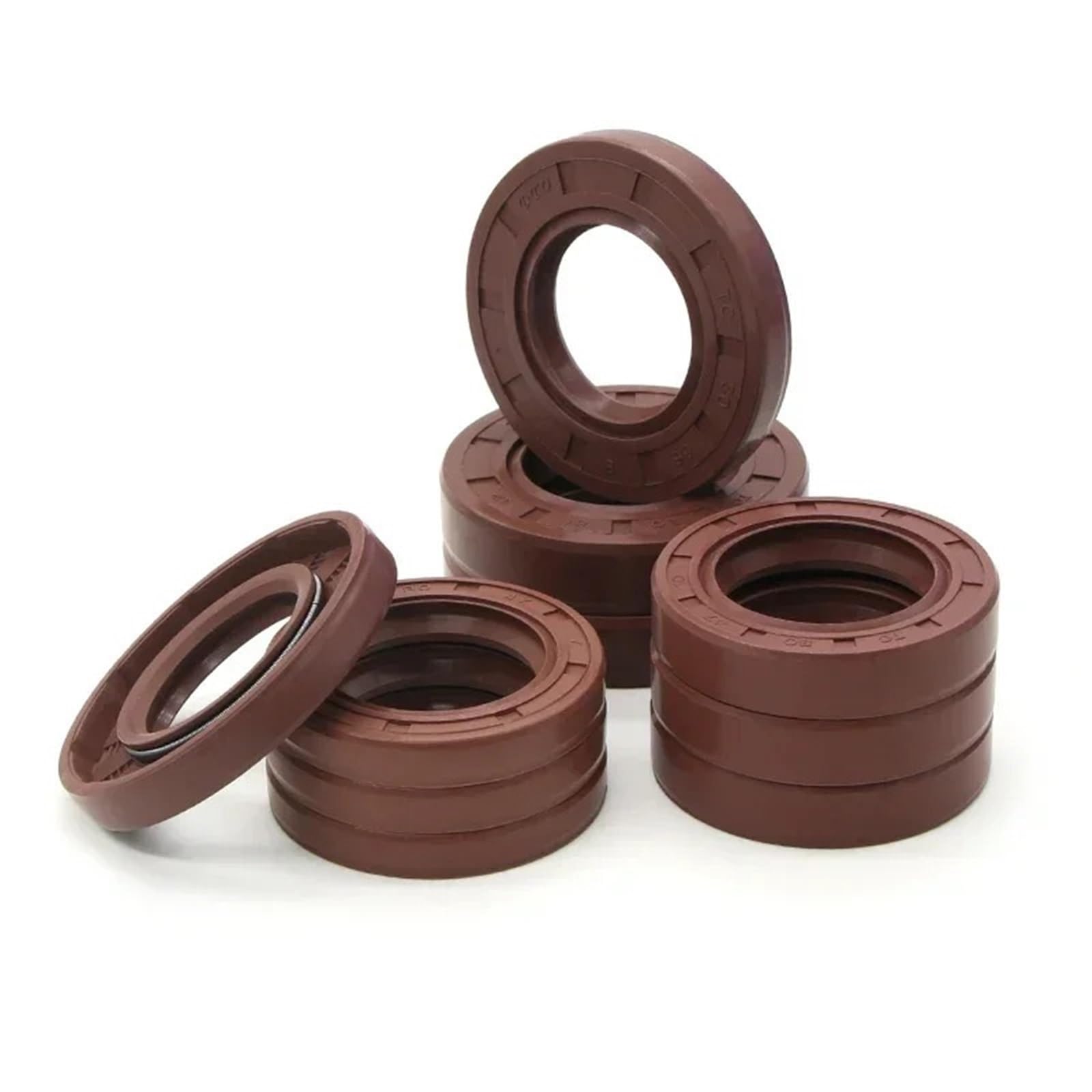 Uszczelka olejowa TC z podwójną wargą z fluorowej – średnica wewnętrzna 30 mm, średnica zewnętrzna 55–72 mm, grubość 7–12 mm – do maszyn/samochodów(30x72x8mm 2pcs)