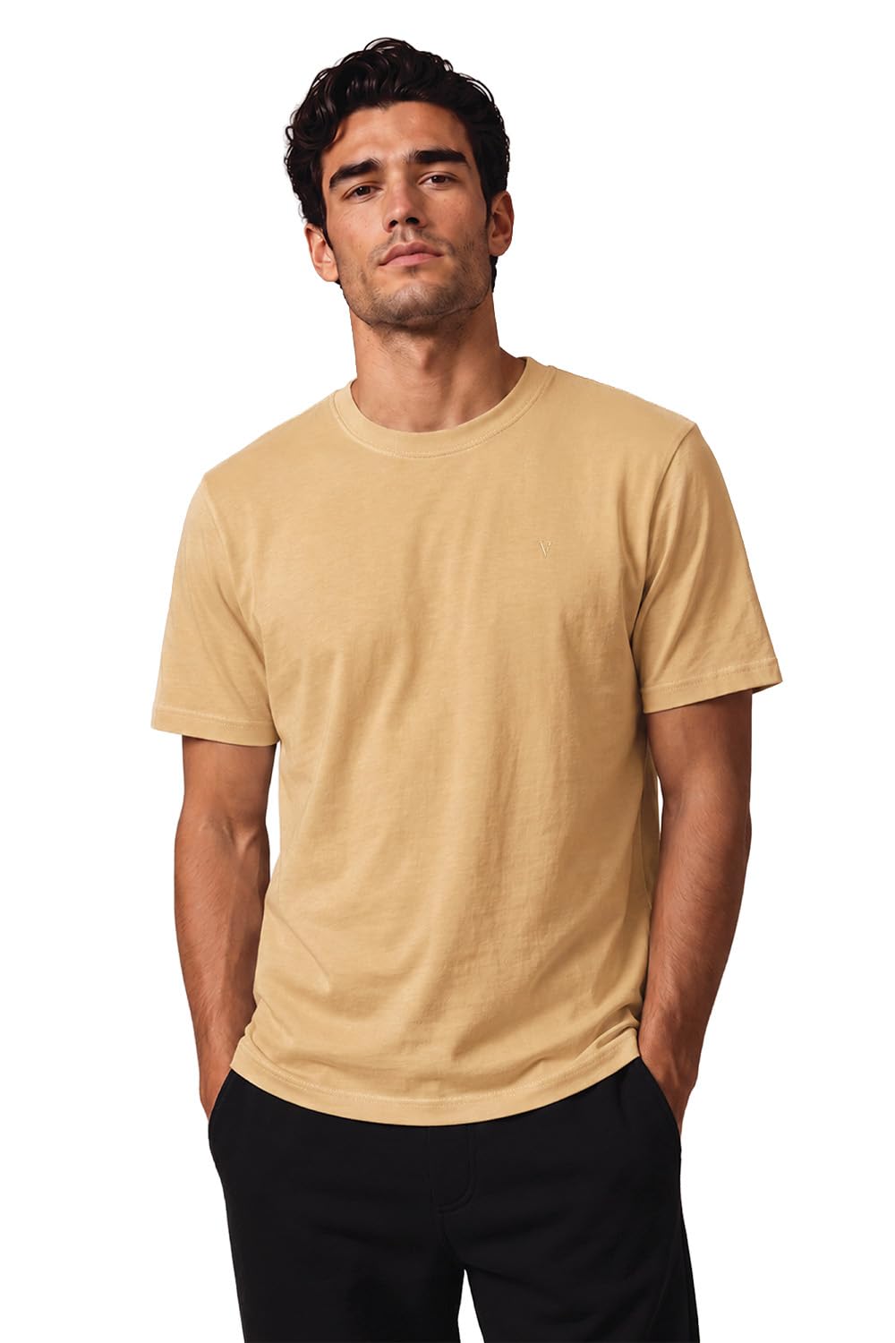 Van Heusen Men’s Crew Neck T-Shirt – Soft & Breathable Cotton | Regular Fit | Comfortable Everyday Casual Wear | Short Sleeves | Summer Favorite |Solid Colors | Style 60052|Available in Pack of 1 & 2