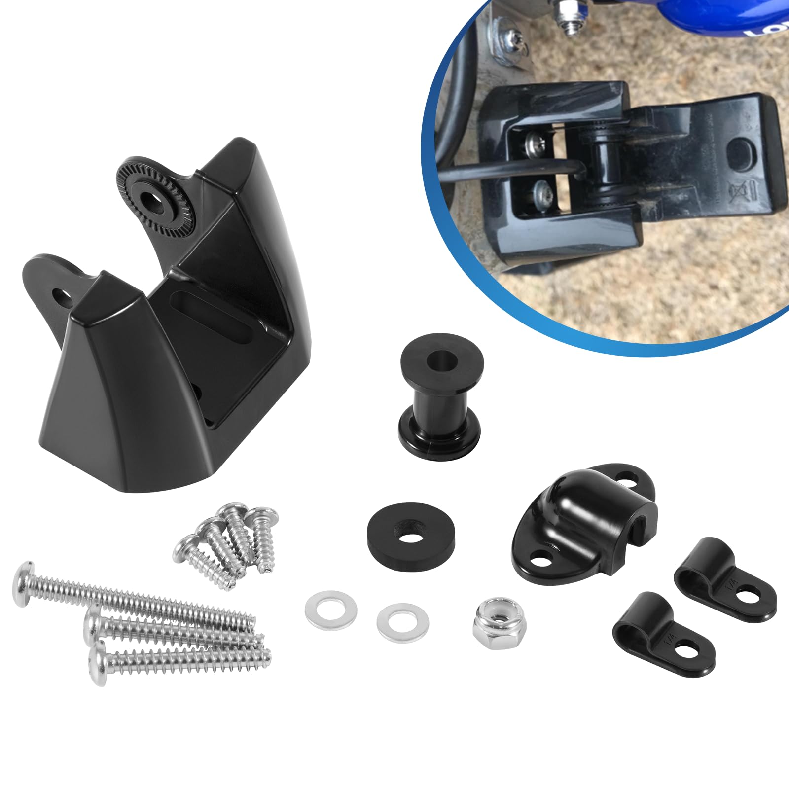 K00-00118-01 Staffa Trasduttore Transom Mount Kit Ricambio per Garmin XDCR 200/50 kHz Trasduttore a Doppia Frequenza f/010-10272-00