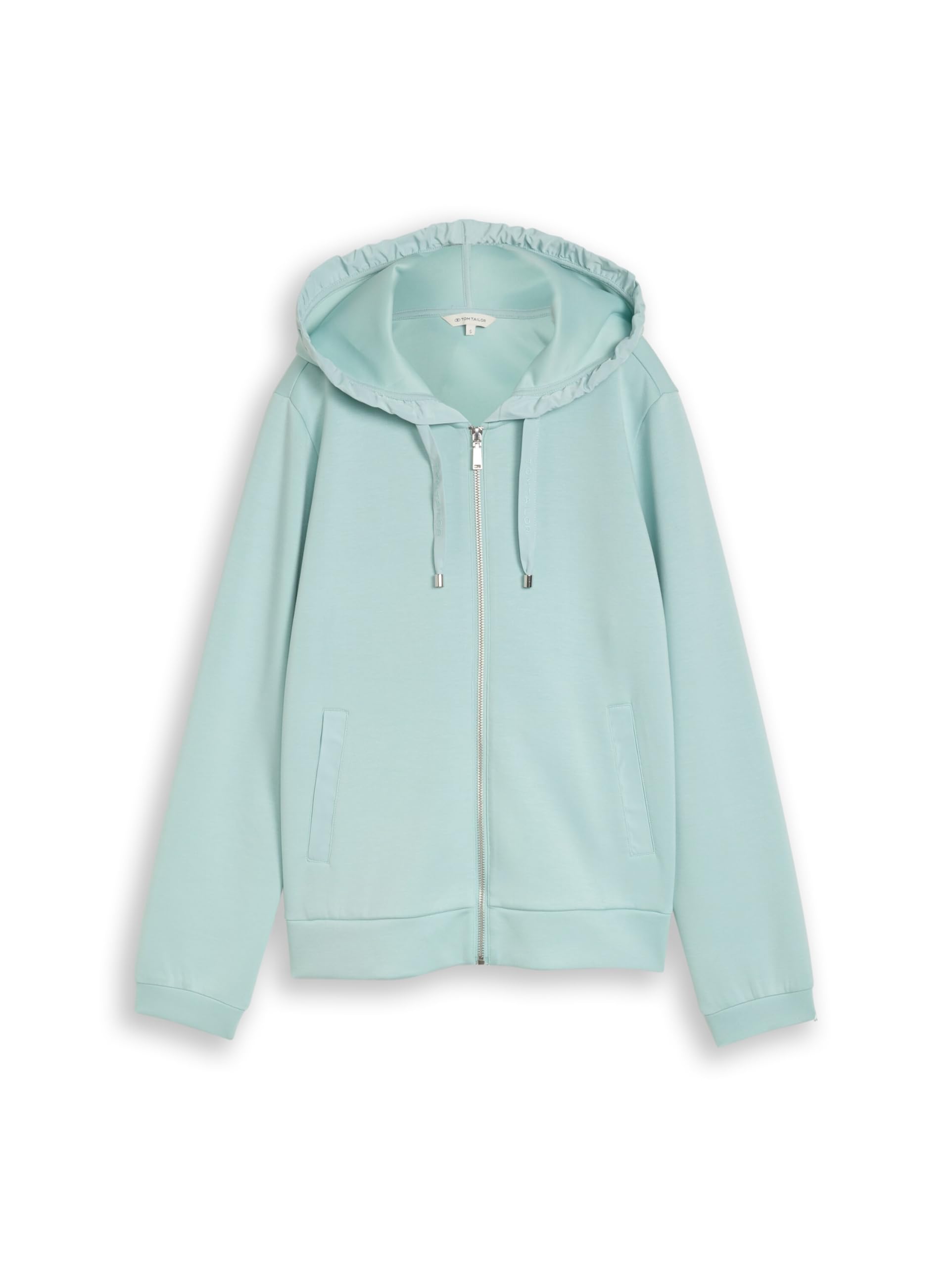 Tom Tailor Damen Hoodie Sweatjacke aus Scuba