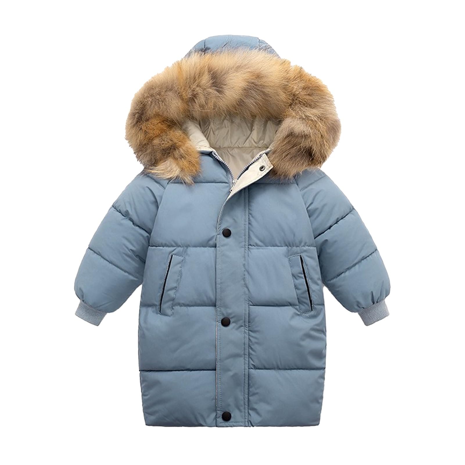 Winterjacke für Jungen Mädchen Windjacke Warme Jacke Langarm Kapuze Schneeausläufer