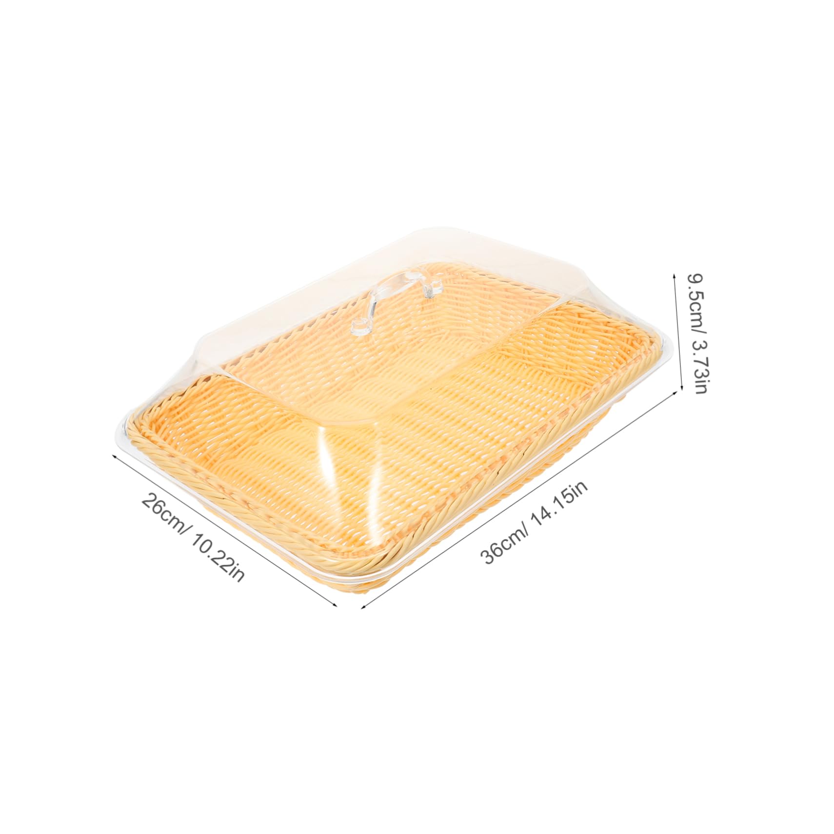 Cabilock Woven Bread Basket with Lid Rustic Storage Basket for Fruits Vegetables and Breads Multi Functional Kitchen Organizer for Home Decor Dining and Serving