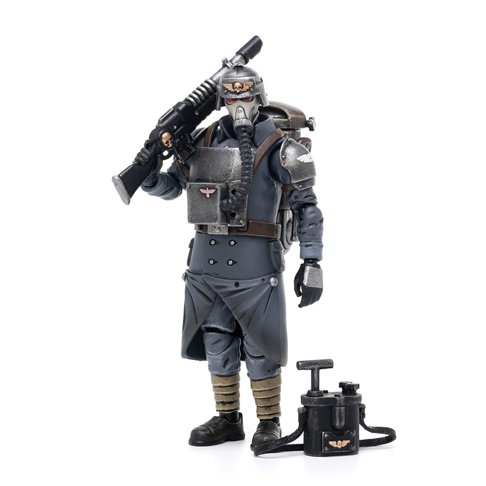 GWTCTOY JoyToy 40K Genuine License 1:18 Action Figure, Astra Militarum Death Korps of Krieg Veteran Squad Guardsman Demolitions Specialist