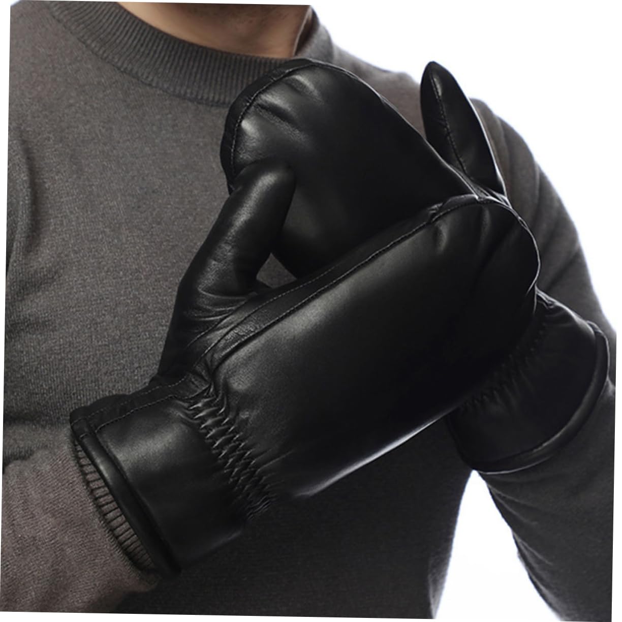VANZACK Guantes De De Oveja Para Hombre Forro De Lana Extra Cálidos y Gruesos Para Actividades De Invierno Al Aire