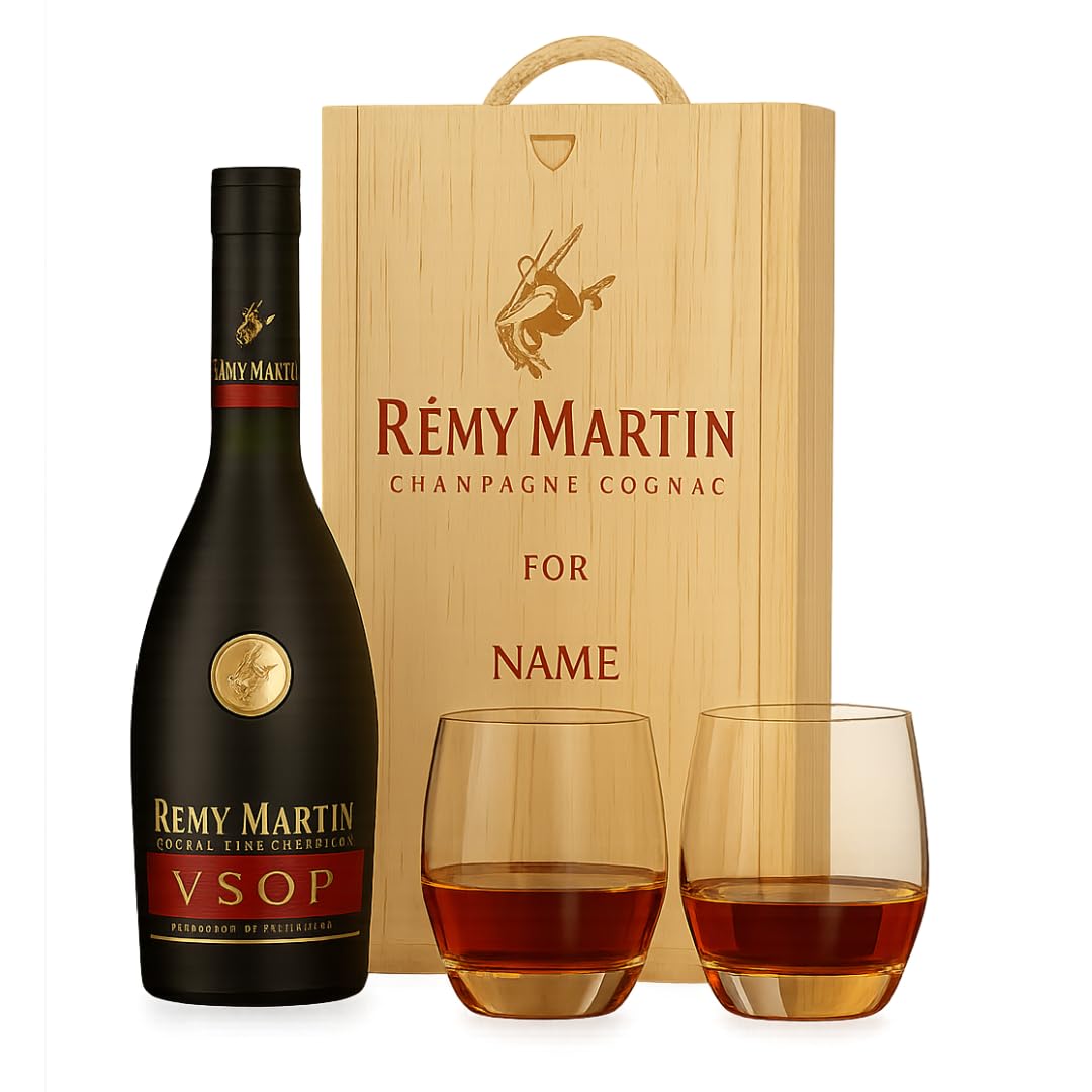 Personalised Remy Martin VSOP Cognac Champagne Gift Set with
