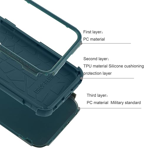 Miniatura 2 de Compatible con iPhone XR, tres capas resistente a prueba de golpes, funda protectora para Apple iPhone XR de 6.1 pulgadas (verde)