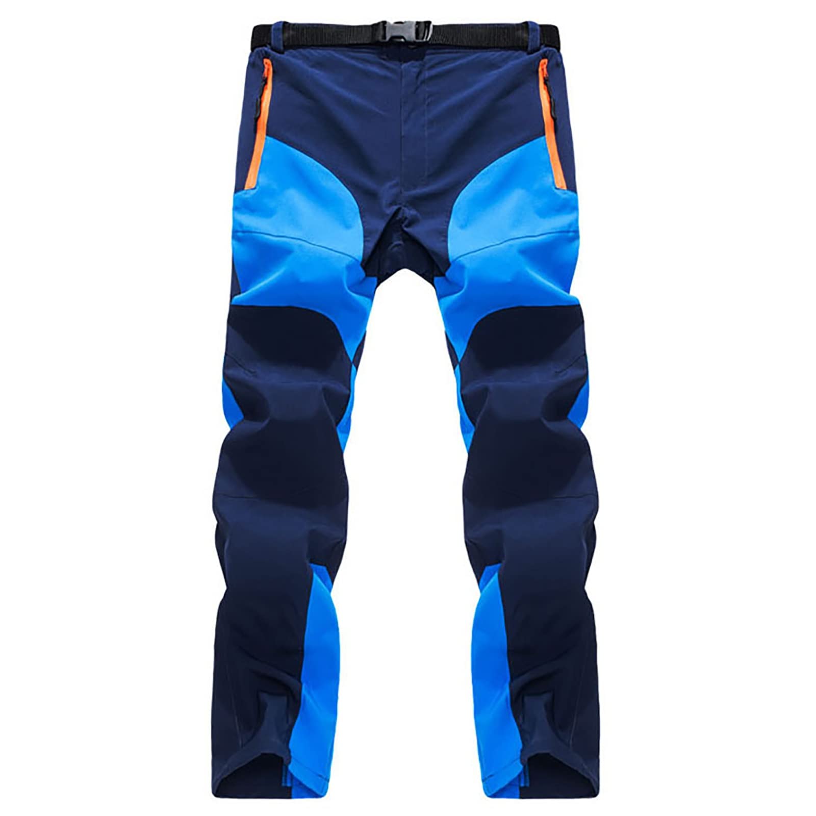 G&F Pantalones de Montaña Hombre Impermeables Pantalones Trekking Escalada Senderismo Softshell (Color : Blue, Size : S)