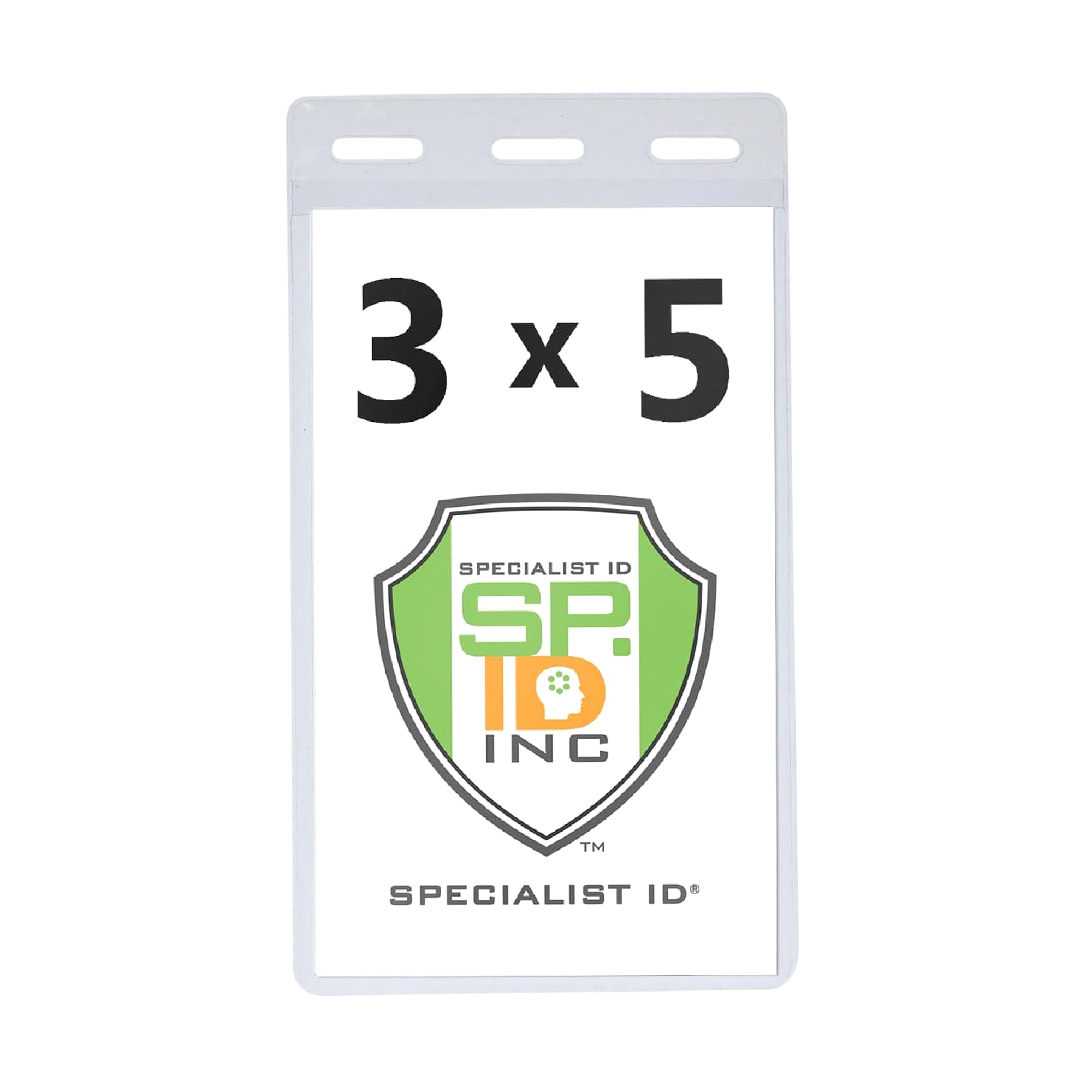 Amazon.com : 10 Pack - Clear Vertical 3X5 Vinyl Oversized ID Badge