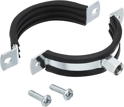 Miniatura 4 de PATIKIL Gancho de tubo de anillo dividido, 2.5 "(65 mm) de hierro chapado en zinc ajustable montaje en pared montaje en techo soporte de tubo