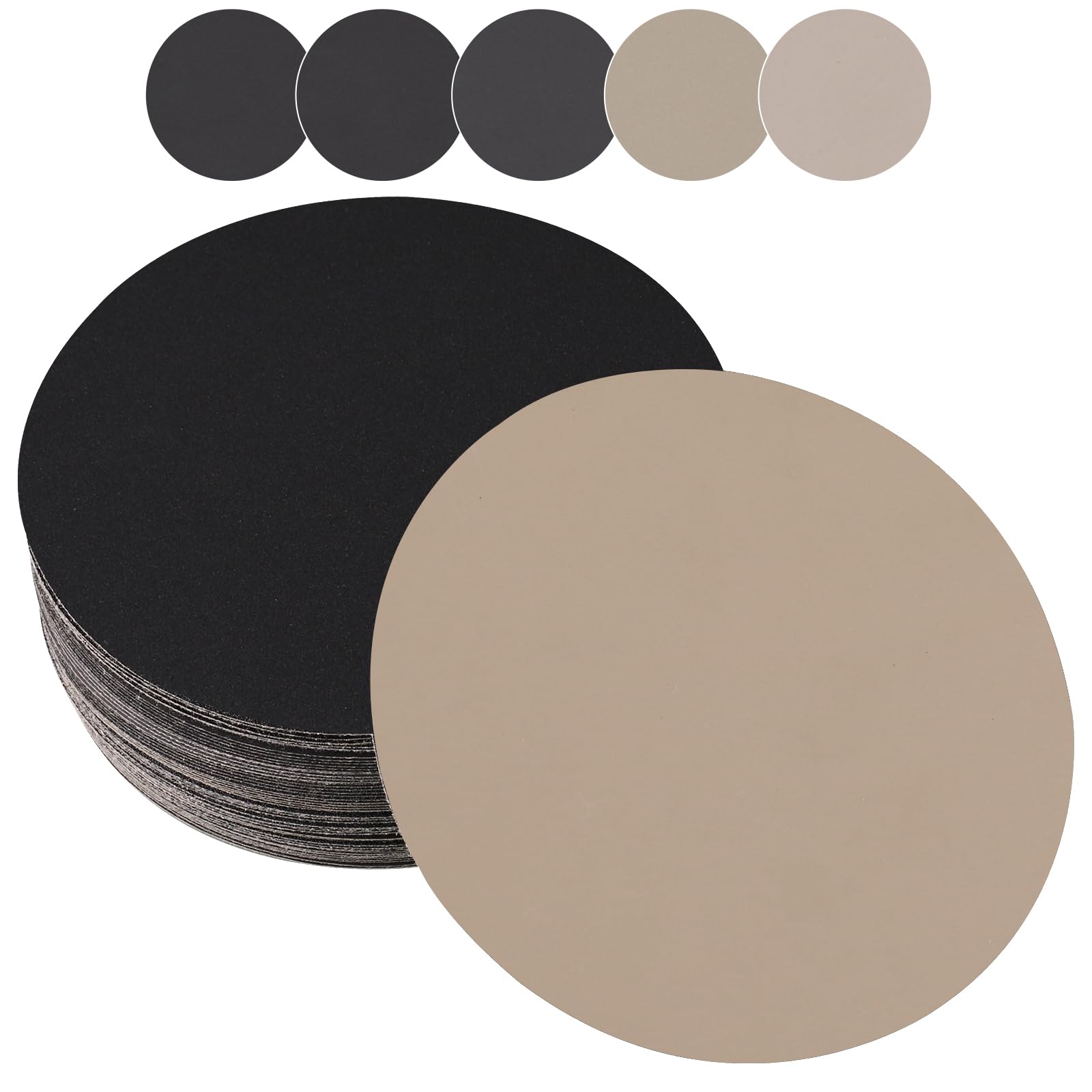 Lot de 25 disques abrasifs en carbure de silicium de 15,2 cm à grain ultra fin, pour ponceuse orbitale humide et sec, grain 1000, 1200, 2000, 3000, 5000, idéal pour le métal, le polissage de