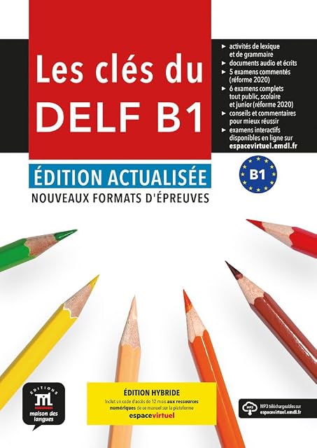 Portada de Les Clés du Delf B1. Livre de Lélève Hybride