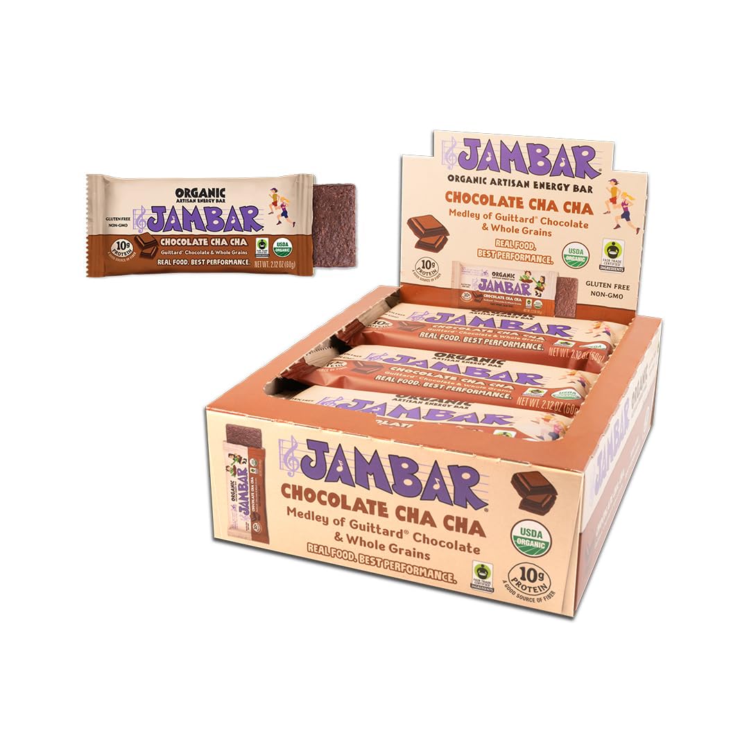 JAMBAR Organic Artisan Energy Bar (Chocolate Cha Cha - 12 Pack)